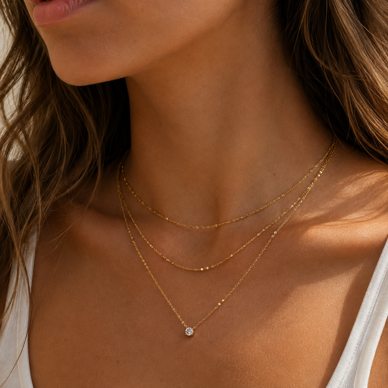 Lumière Layered Necklace - ALUVAYA Necklace