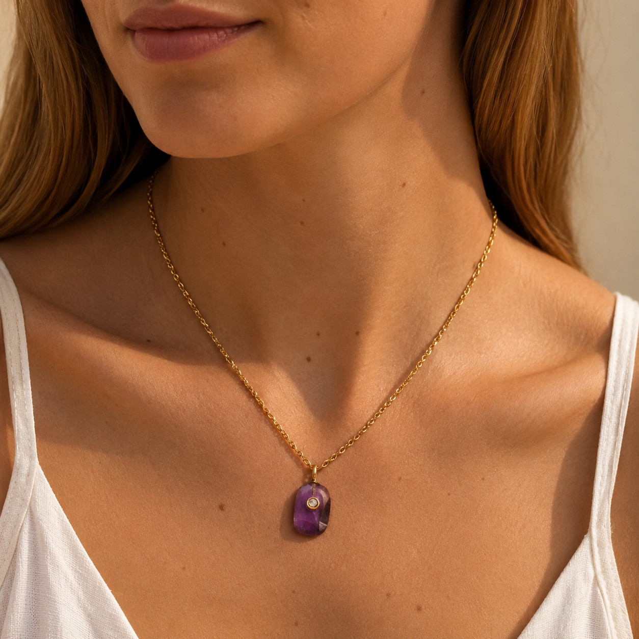 Calista Stone Necklace - ALUVAYA Necklace