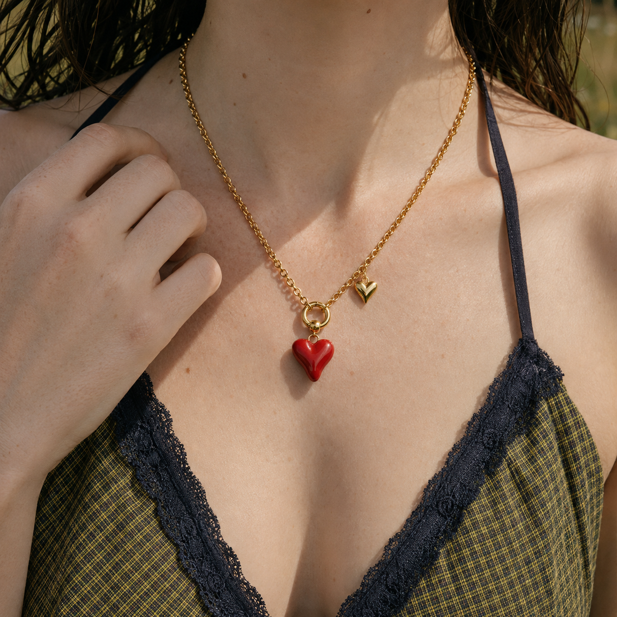 Evelisse Heart Necklace - ALUVAYA Necklace