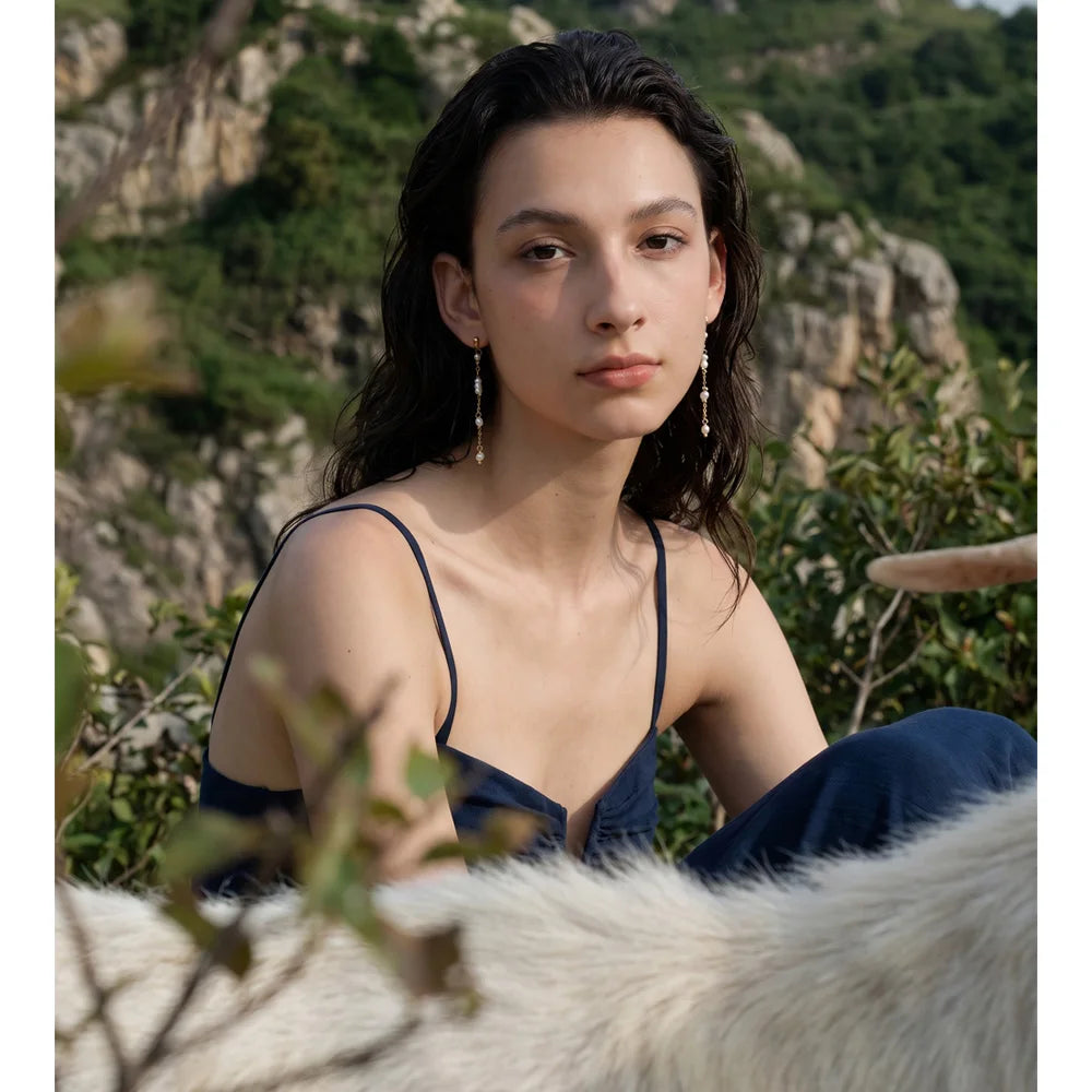 Solara Pearl Earrings - ALUVAYA Earrings
