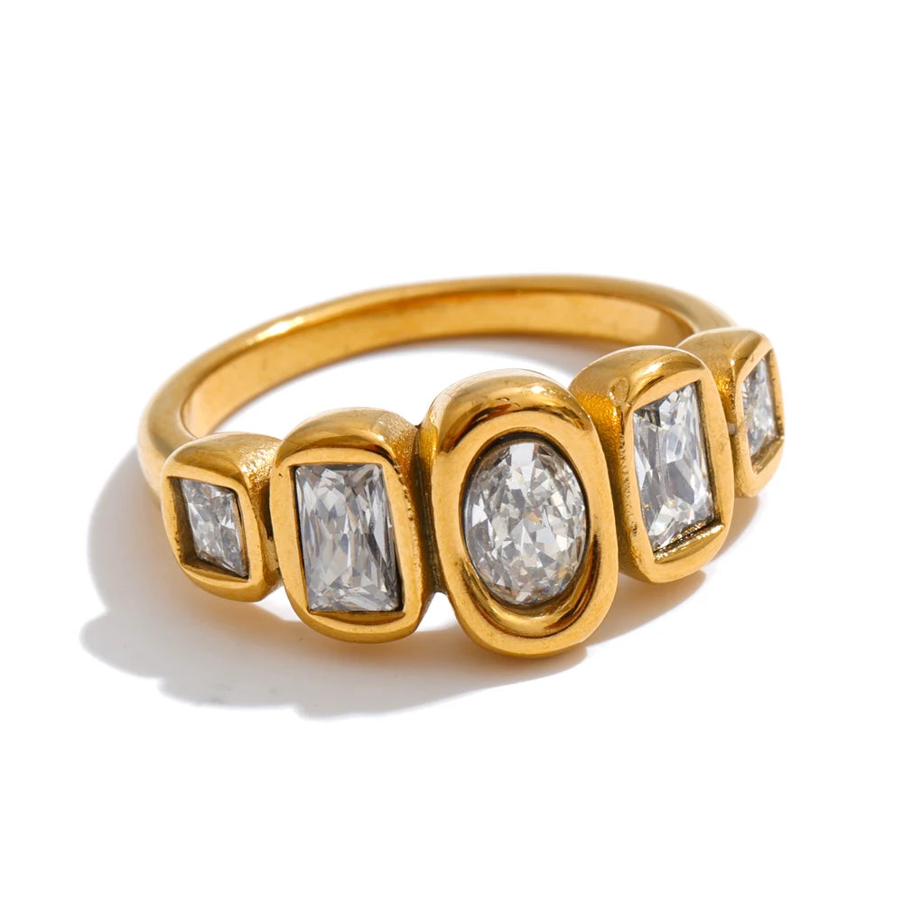 Estelle Crystal Ring - ALUVAYA Ring