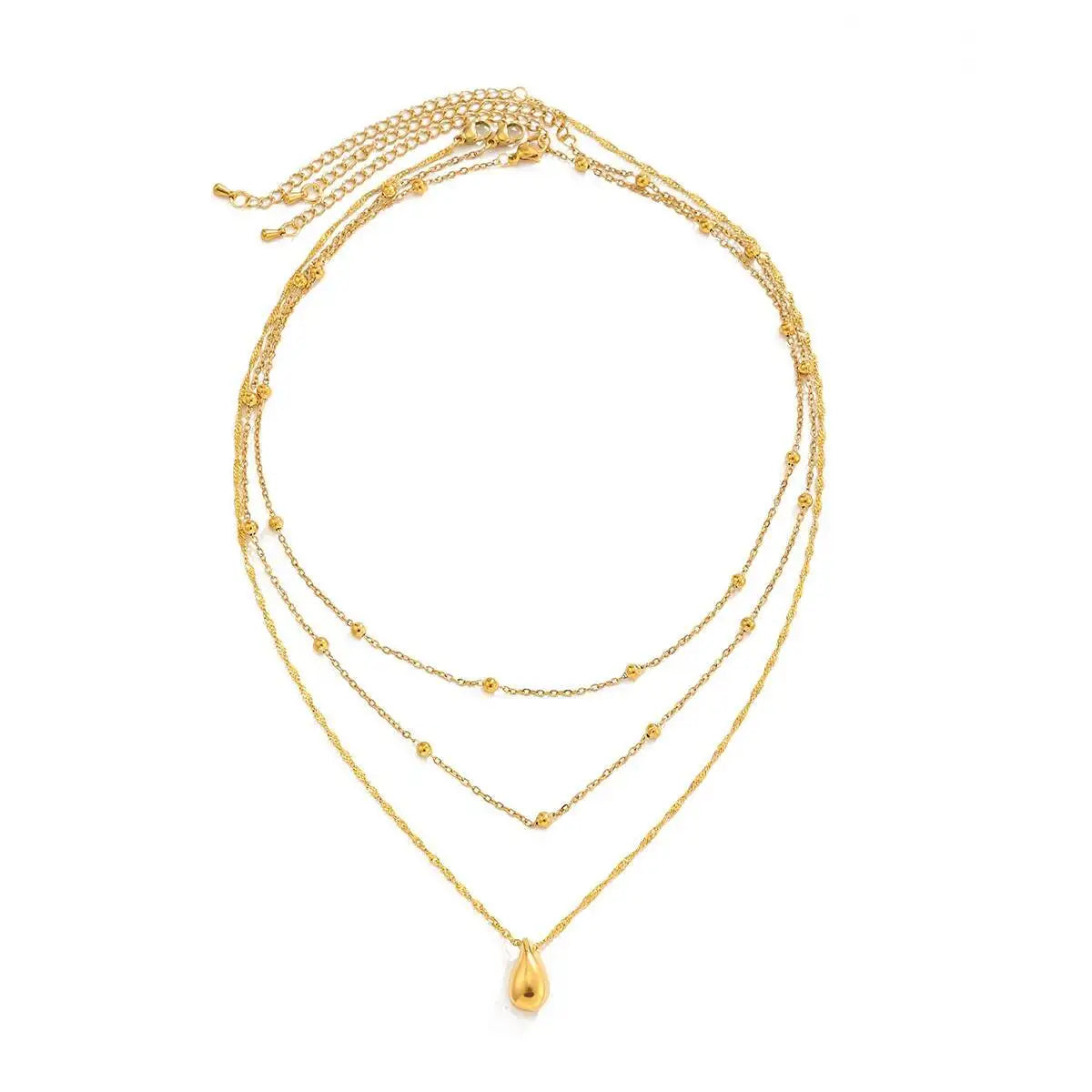Triple Layer Gold Necklace