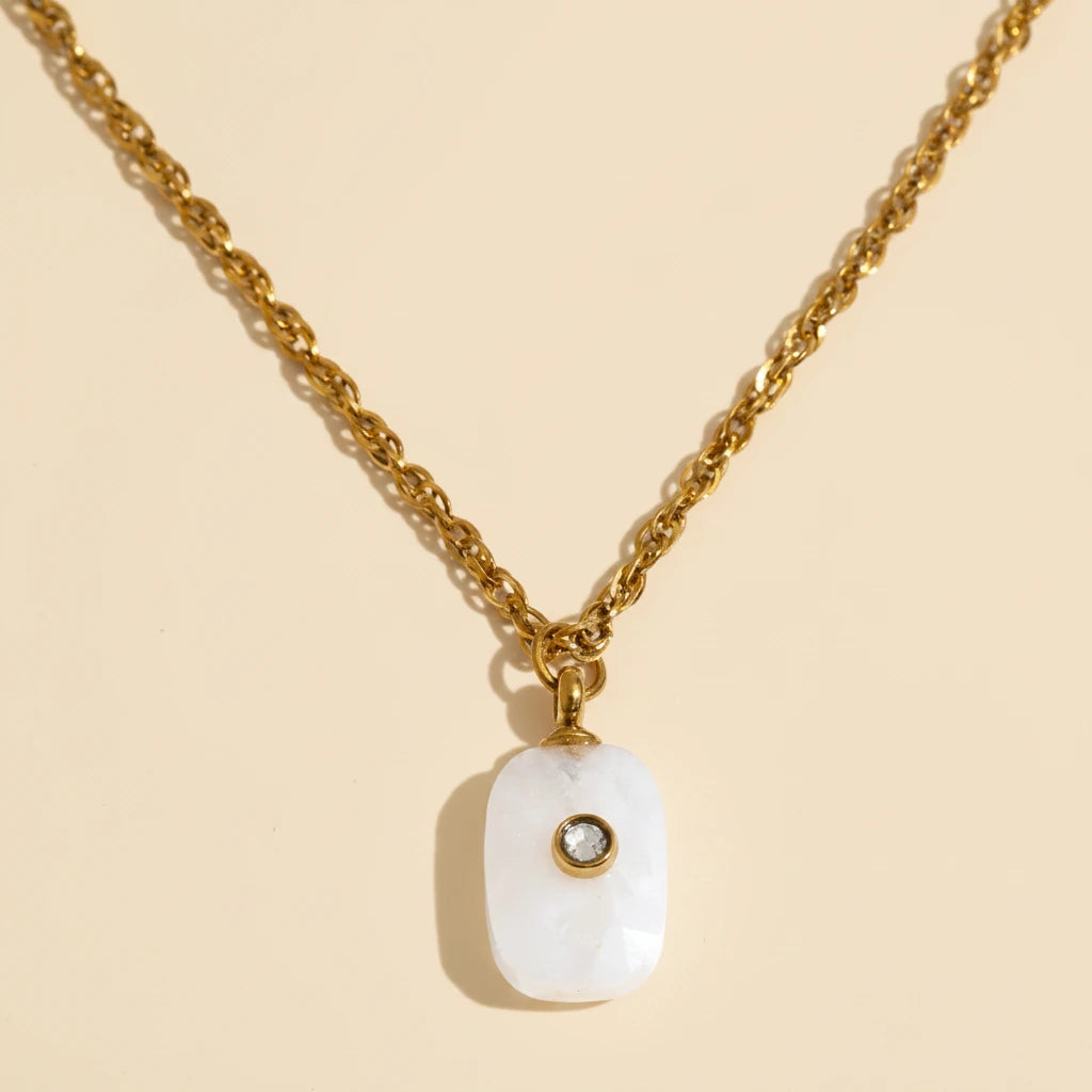 Calista Stone Necklace - ALUVAYA Necklace