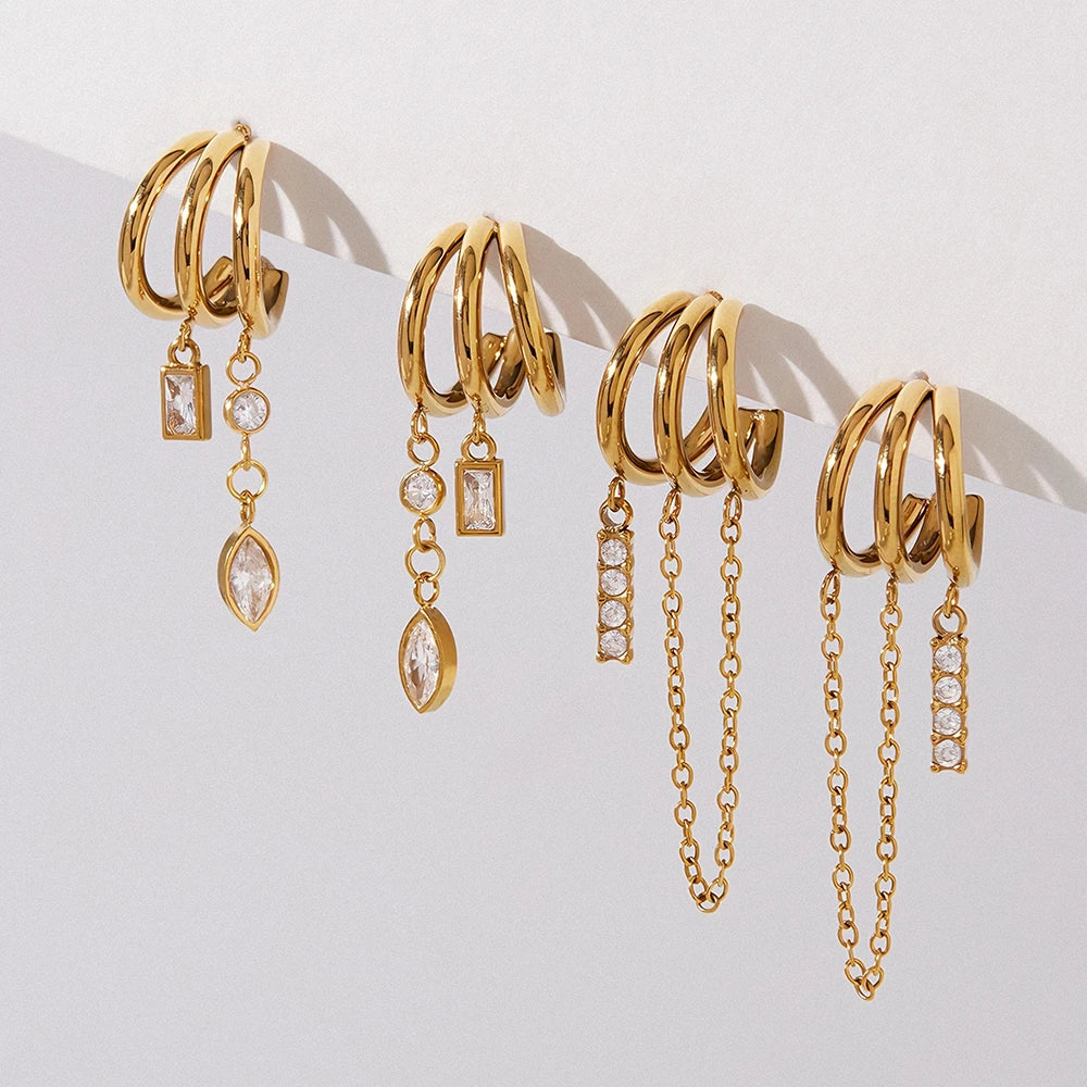 Seren Chain Drop Earrings - product image 2