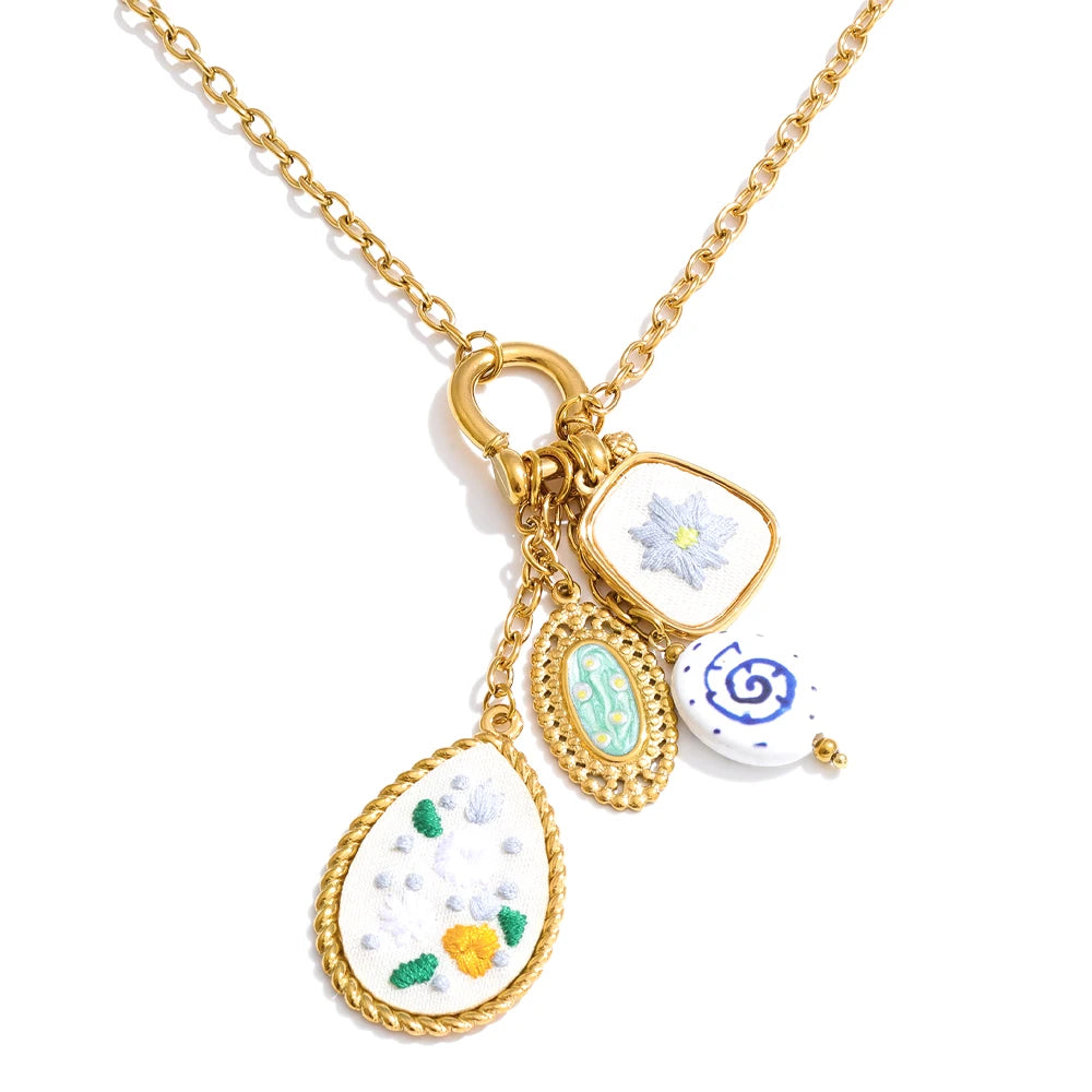 Florienne Long Necklace - ALUVAYA Necklace