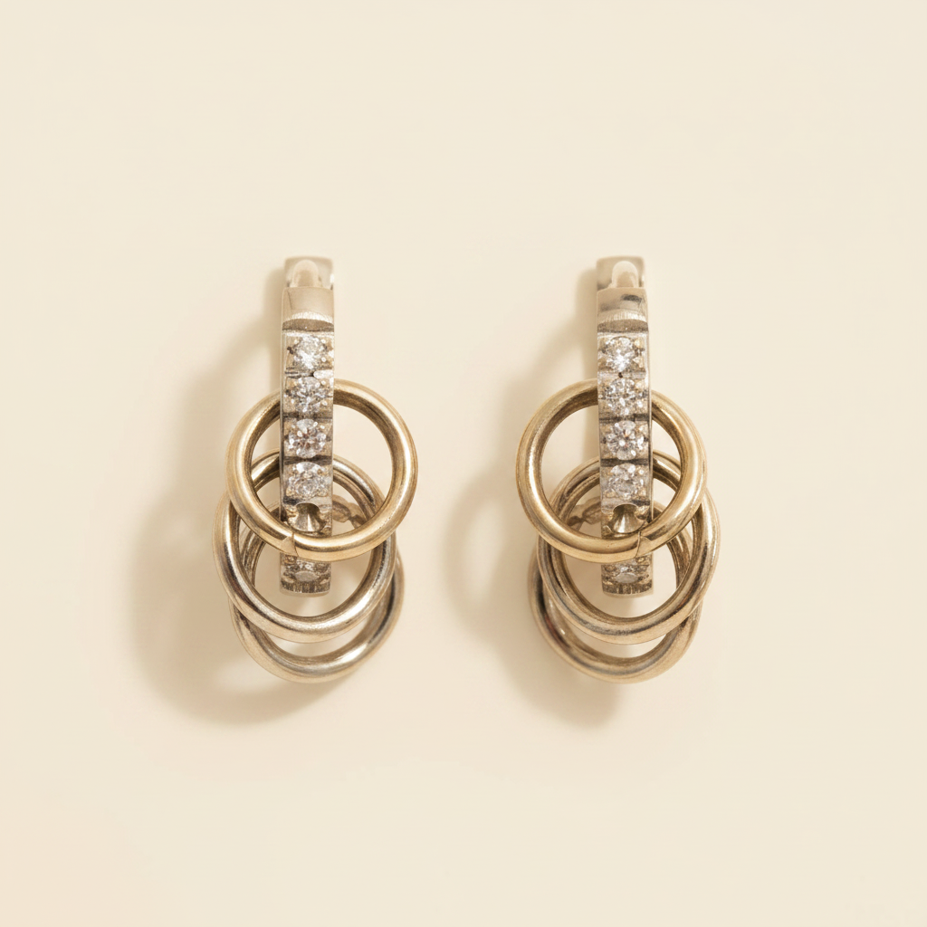 Élodie Halo Earrings — Gold