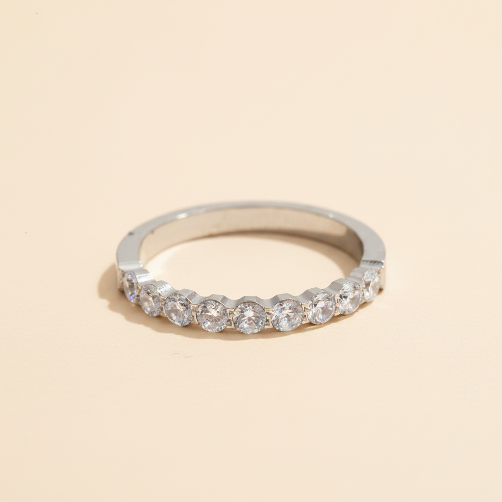 Lucienne Crystal Ring — Steel Packshot