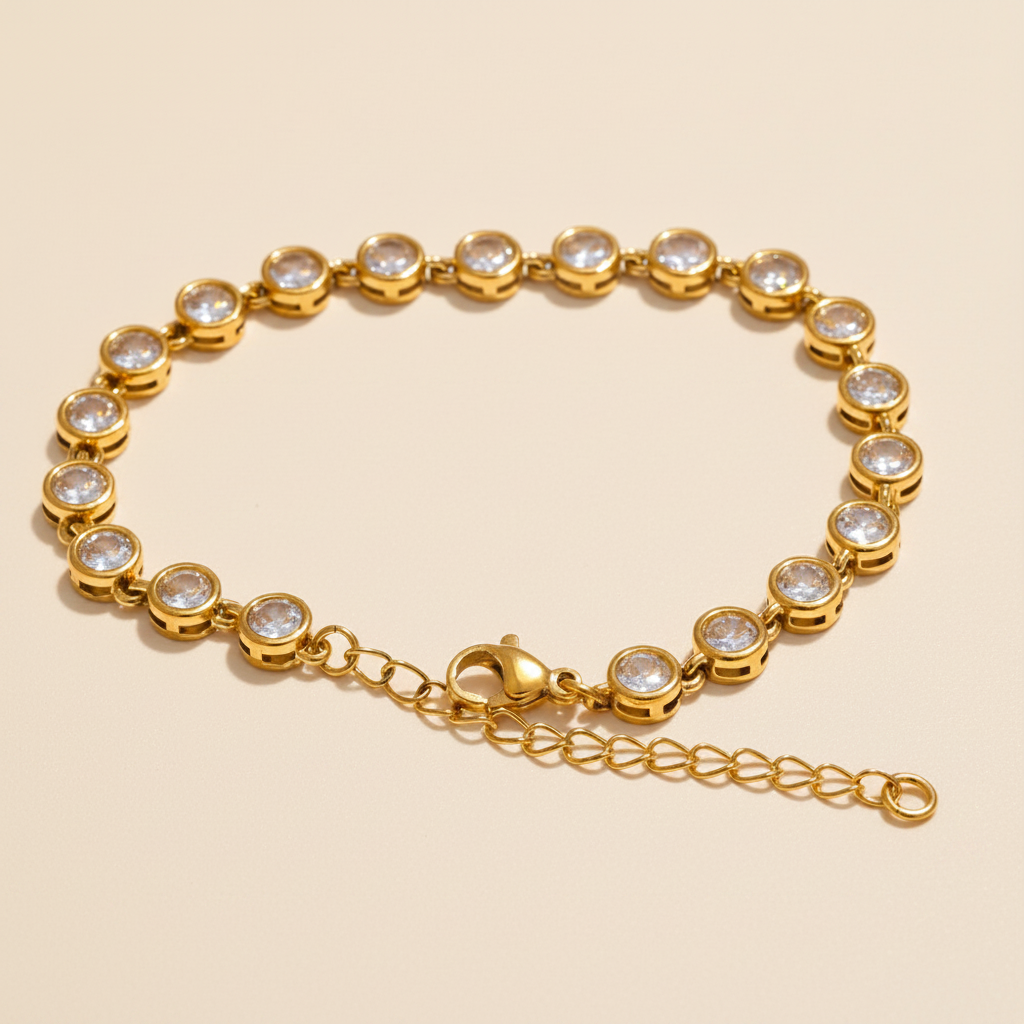 Prism — White Bracelet Gold