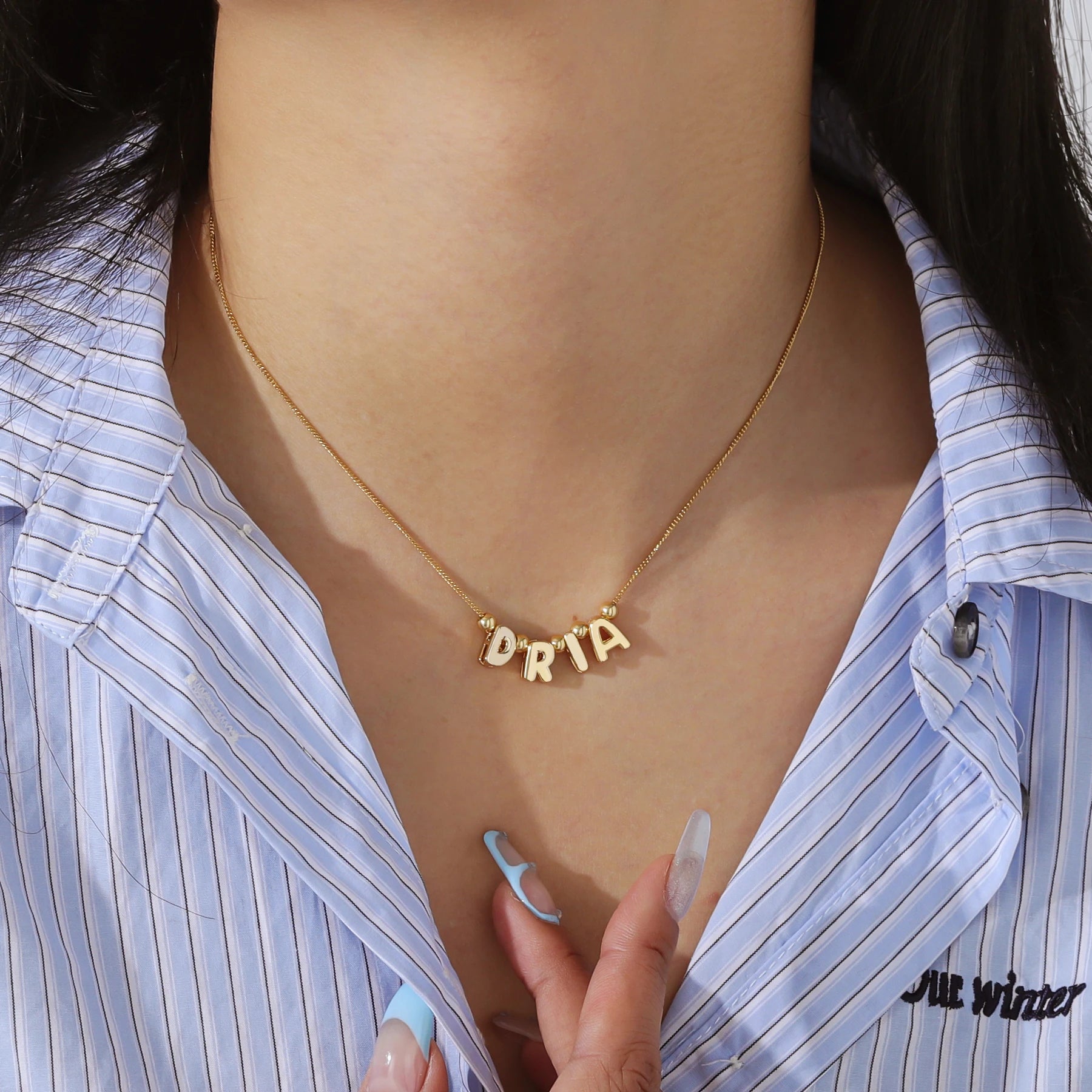 Bubble Letter Necklace