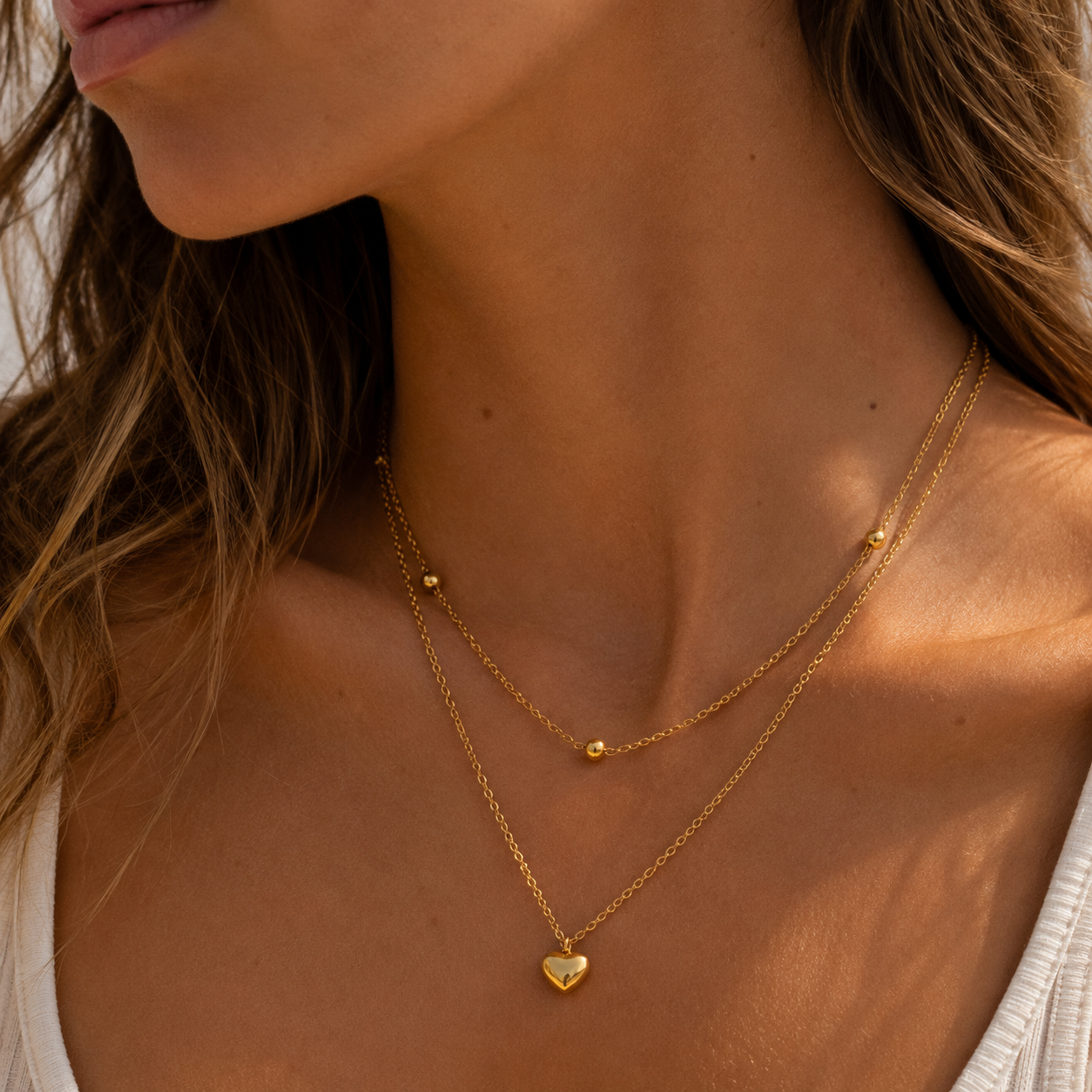 Amorette Heart Necklace - ALUVAYA Necklace