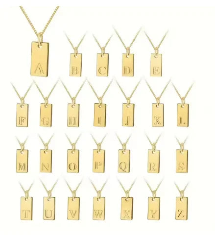 Initial Tag Necklace