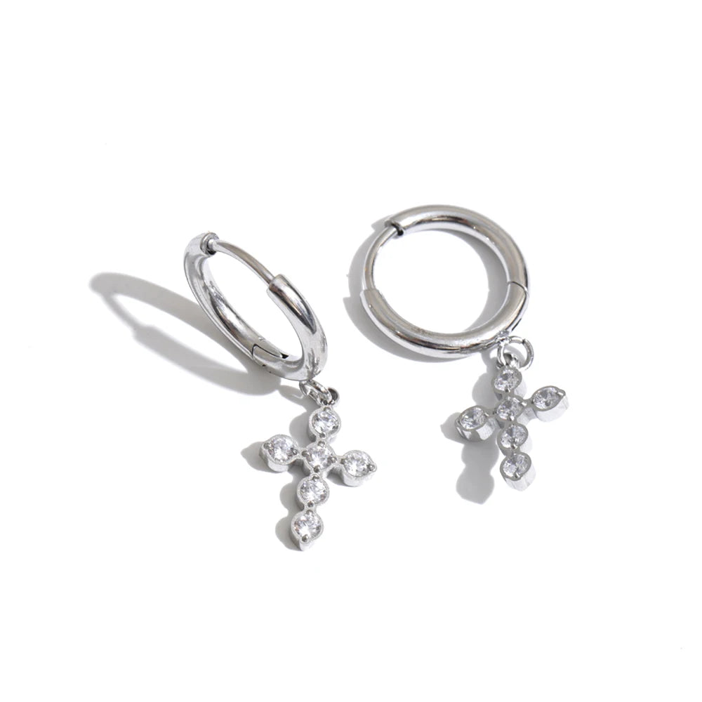 Seraphina Cross Earrings - ALUVAYA Earrings