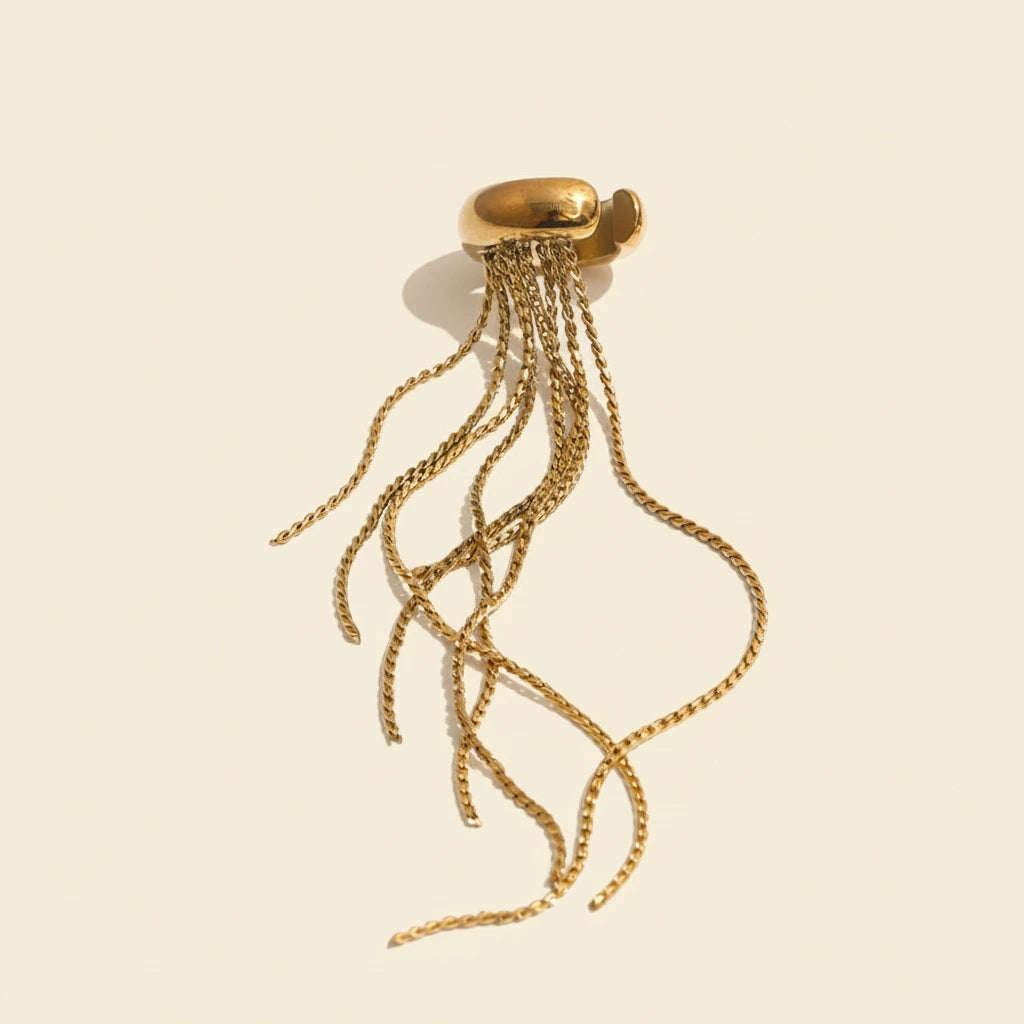 Celeste Tassel Ear Cuff - ALUVAYA Ear Cuff
