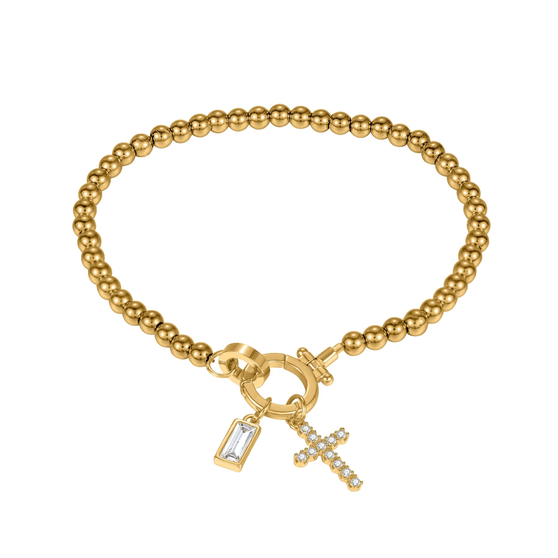 Birthstone Cross Bracele