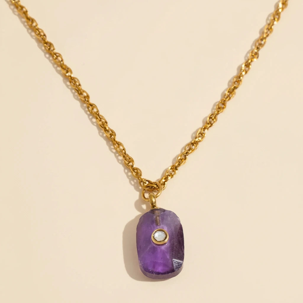 Calista Stone Necklace - ALUVAYA Necklace