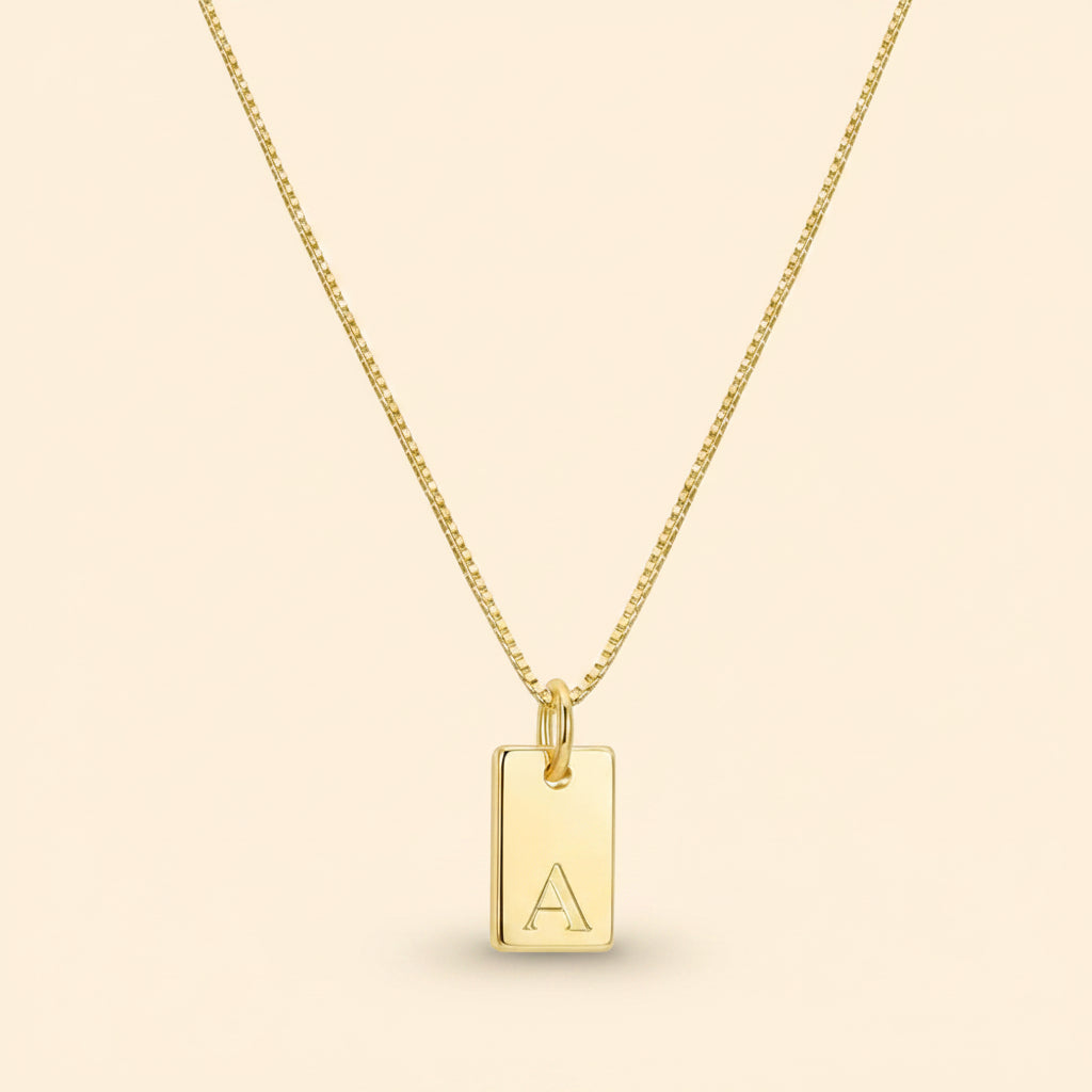 Initial Tag Necklace