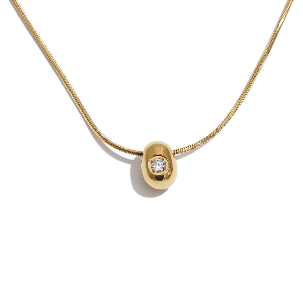 Solène Oval Necklace - ALUVAYA Necklace