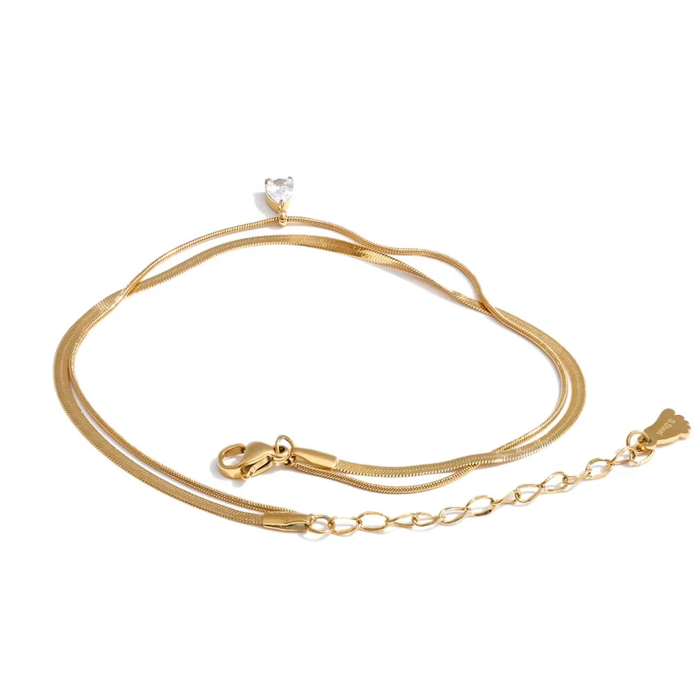 Sienna Layered Anklet - ALUVAYA Anklet
