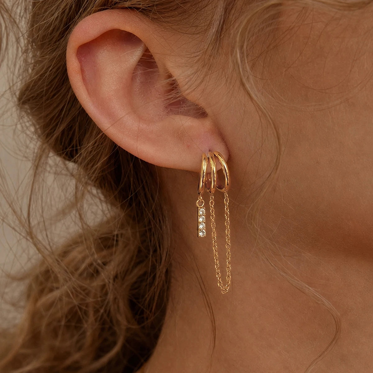 Elara Chain Drop Earrings - product image 6