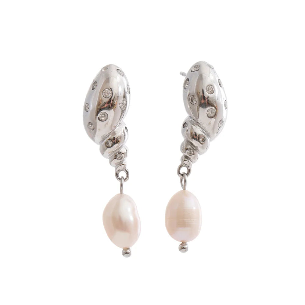Marina Conch Earrings - ALUVAYA Earrings