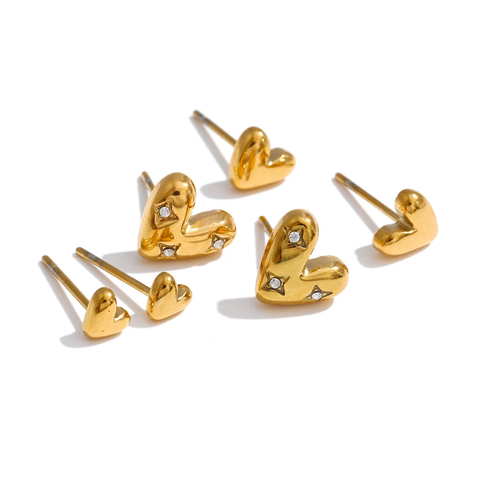 Rosalie Heart Earrings - ALUVAYA Earrings