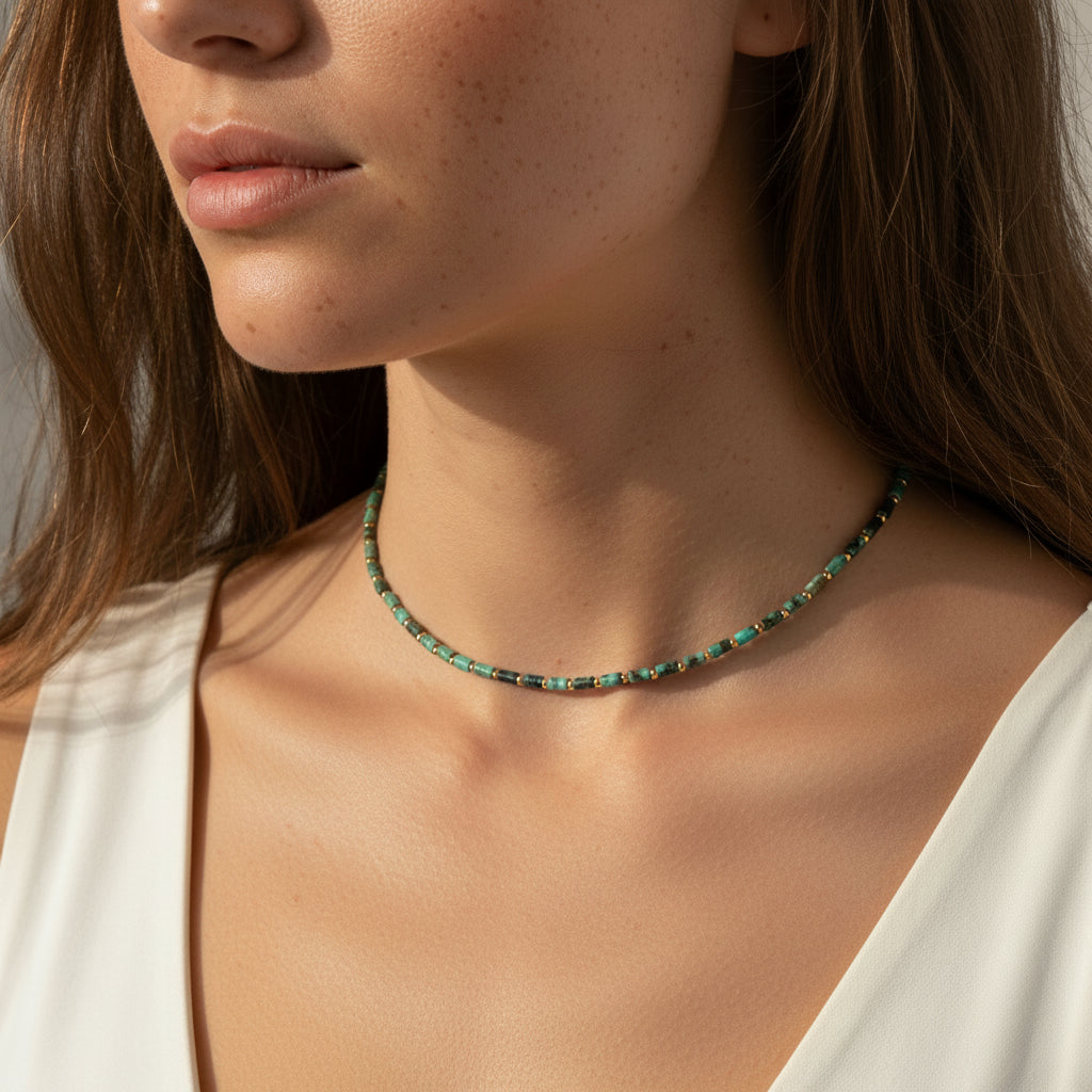 Azélie Gemstone Necklace - ALUVAYA Necklace