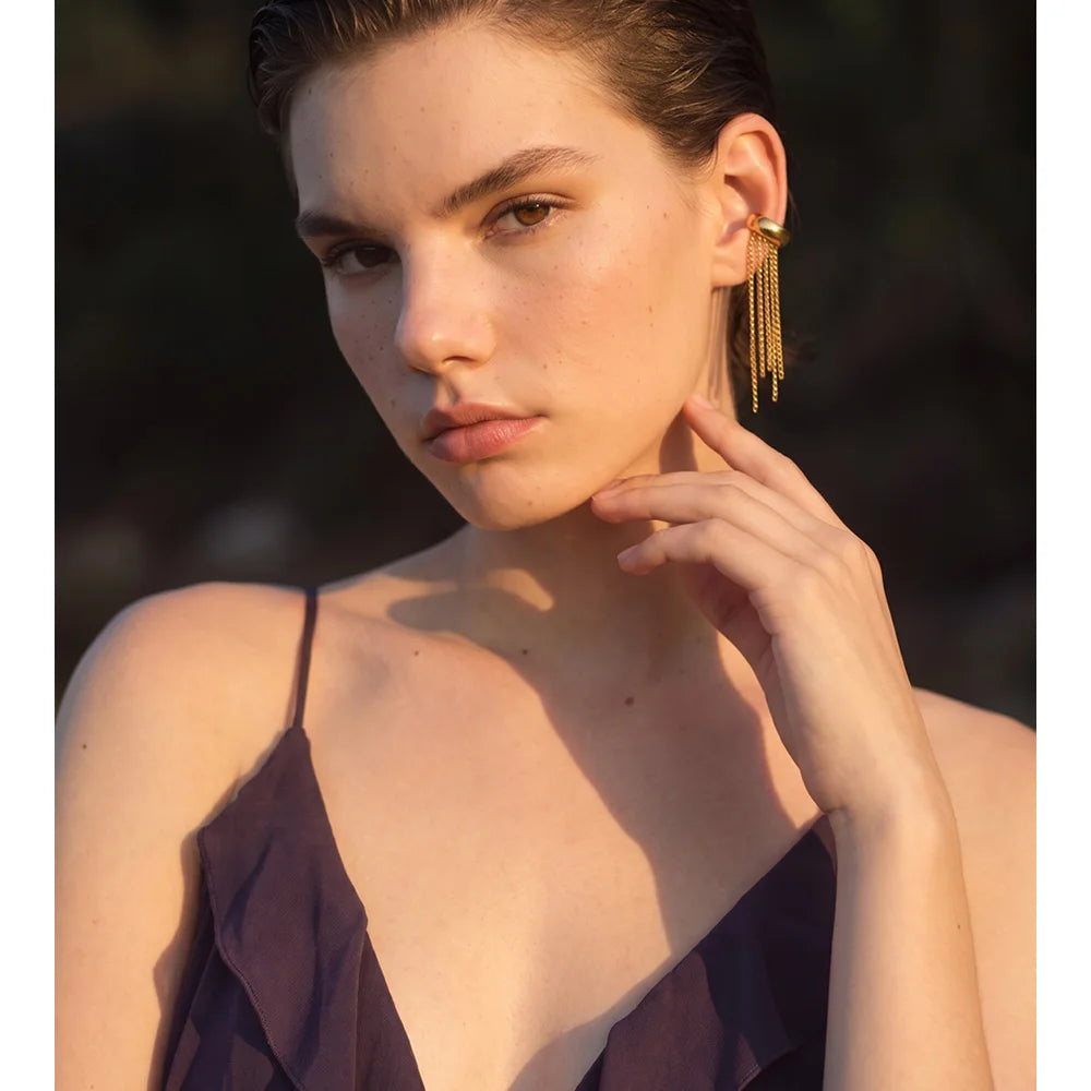 Celeste Tassel Ear Cuff - ALUVAYA Ear Cuff