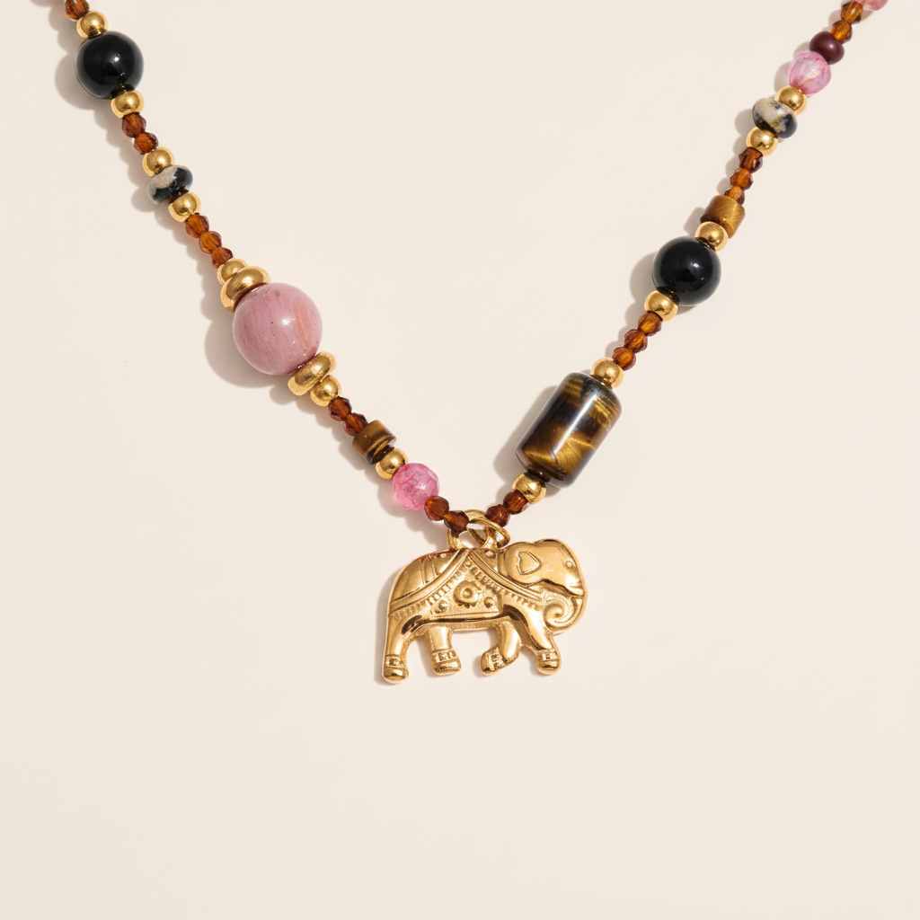 Elephant Beaded Necklace
