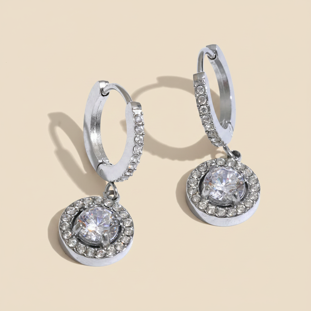 Elodie Drop Earrings — Silver