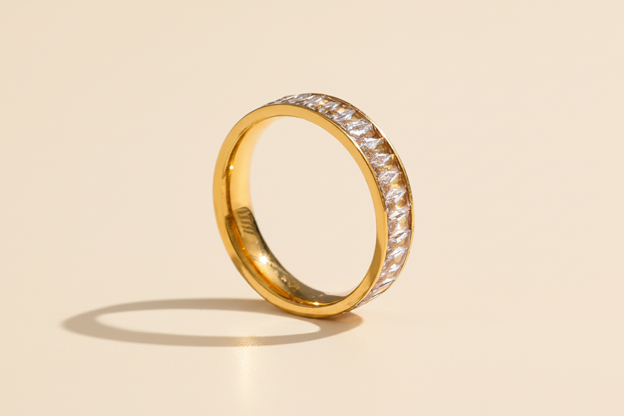 Elodie Pave Ring — Gold Packshot
