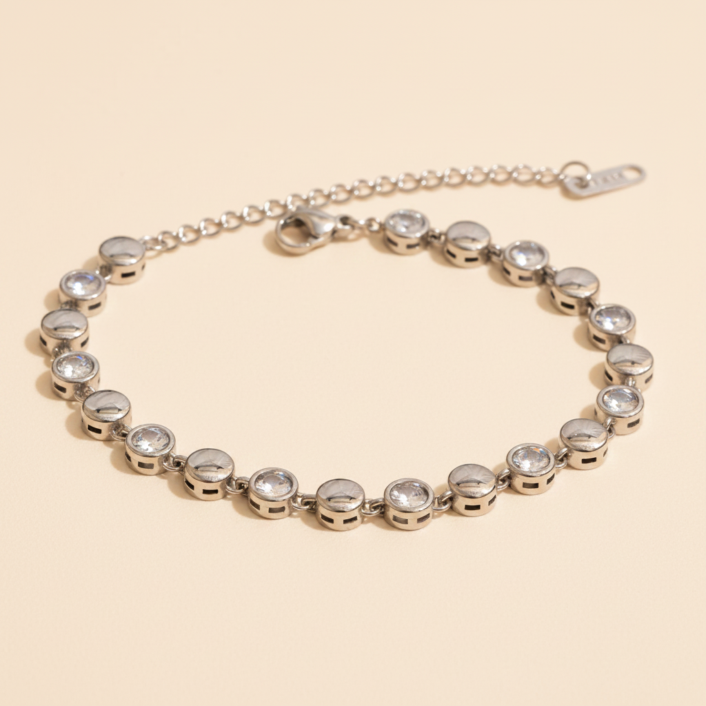 Elowyn Crystal Bracelet — Silver