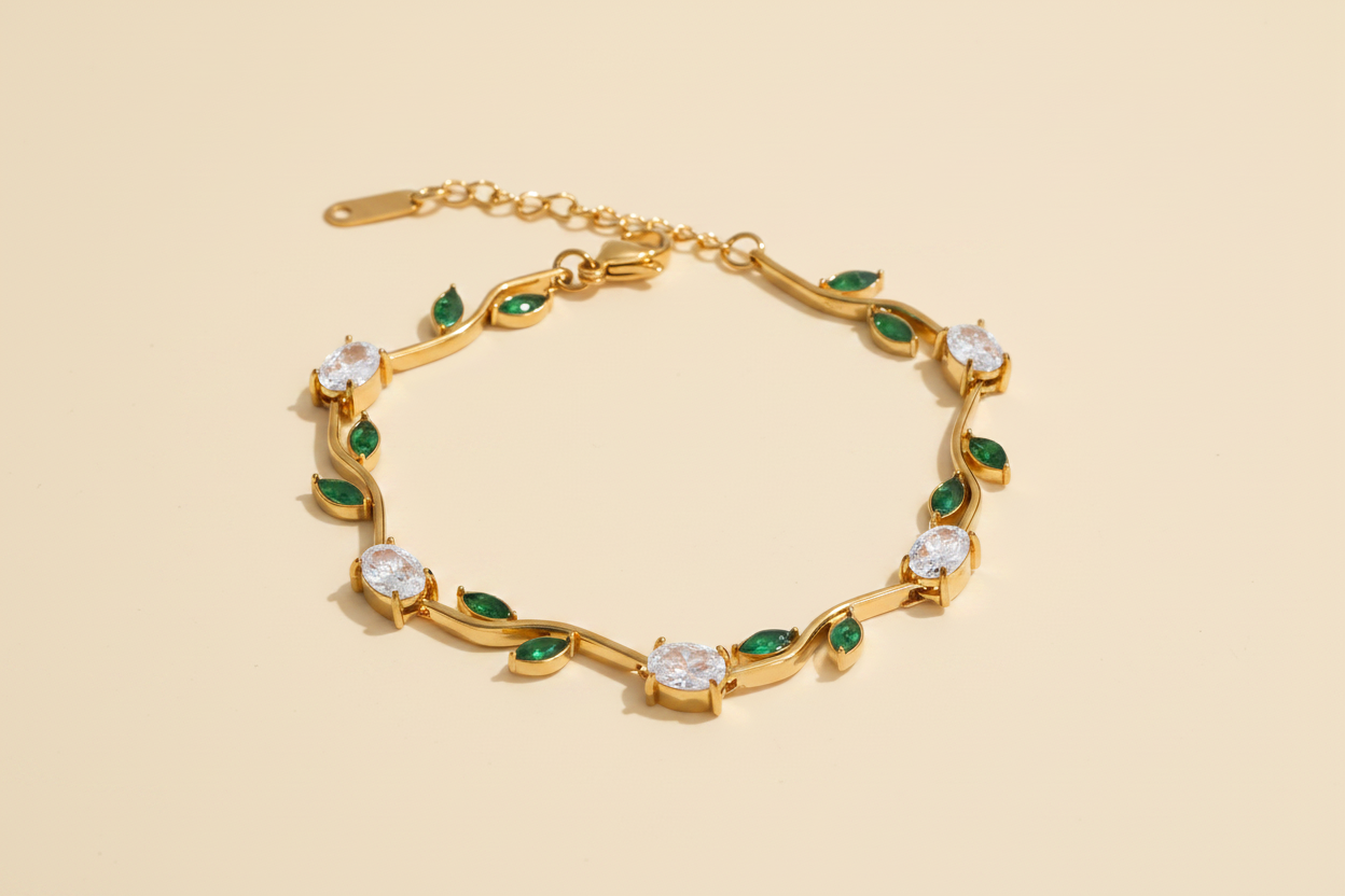 Fleur Vine Bracelet — White Packshot