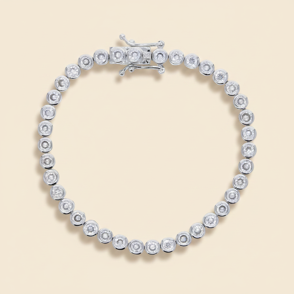 Forma CZ Tennis Bracelet — Silver Packshot