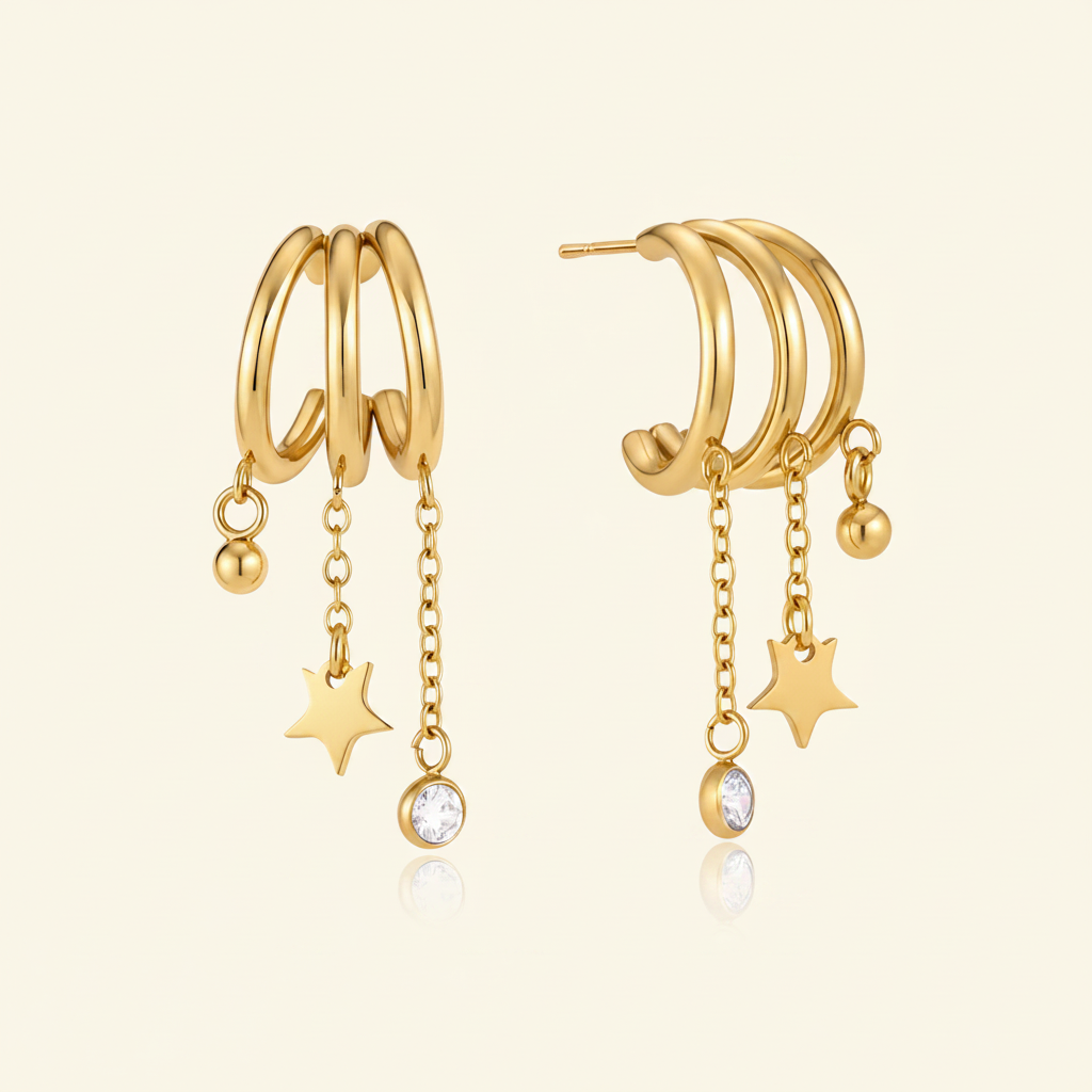 Seren Chain Drop Earrings