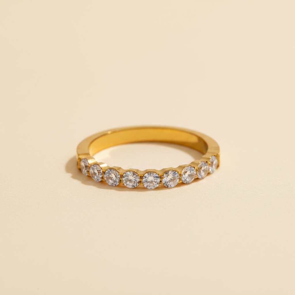Lucienne Crystal Ring — Gold Packshot