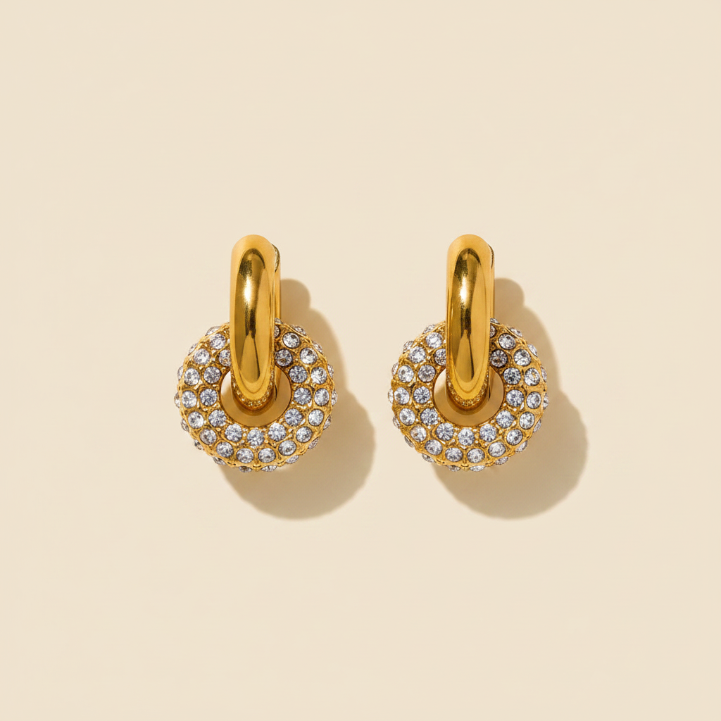 Lumiere Huggie Earrings — Gold