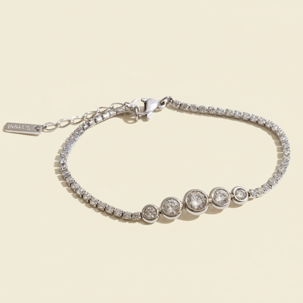 Lumina Tennis Bracelet — Silver