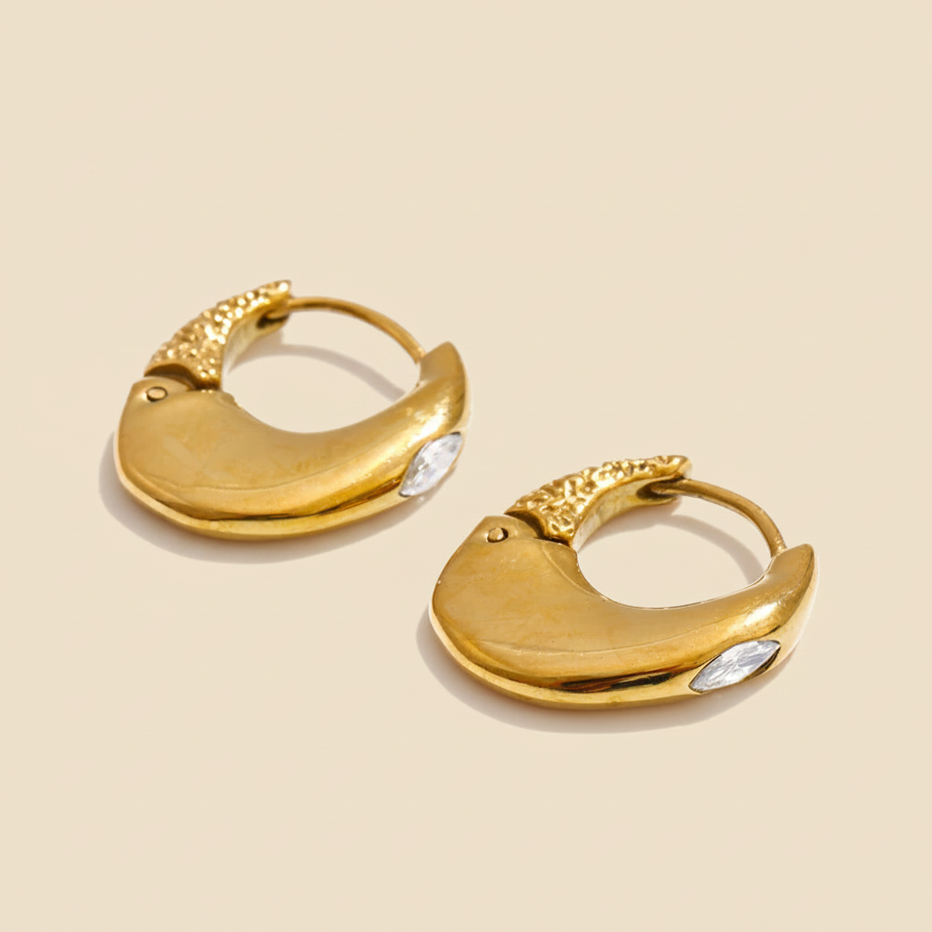 Marielle Zirconia Earrings Gold