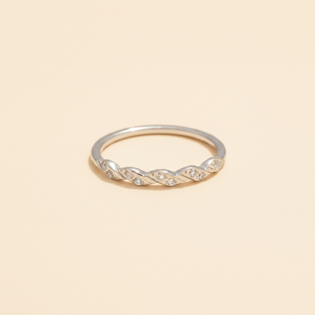 Ondine Wave Ring — Platinum