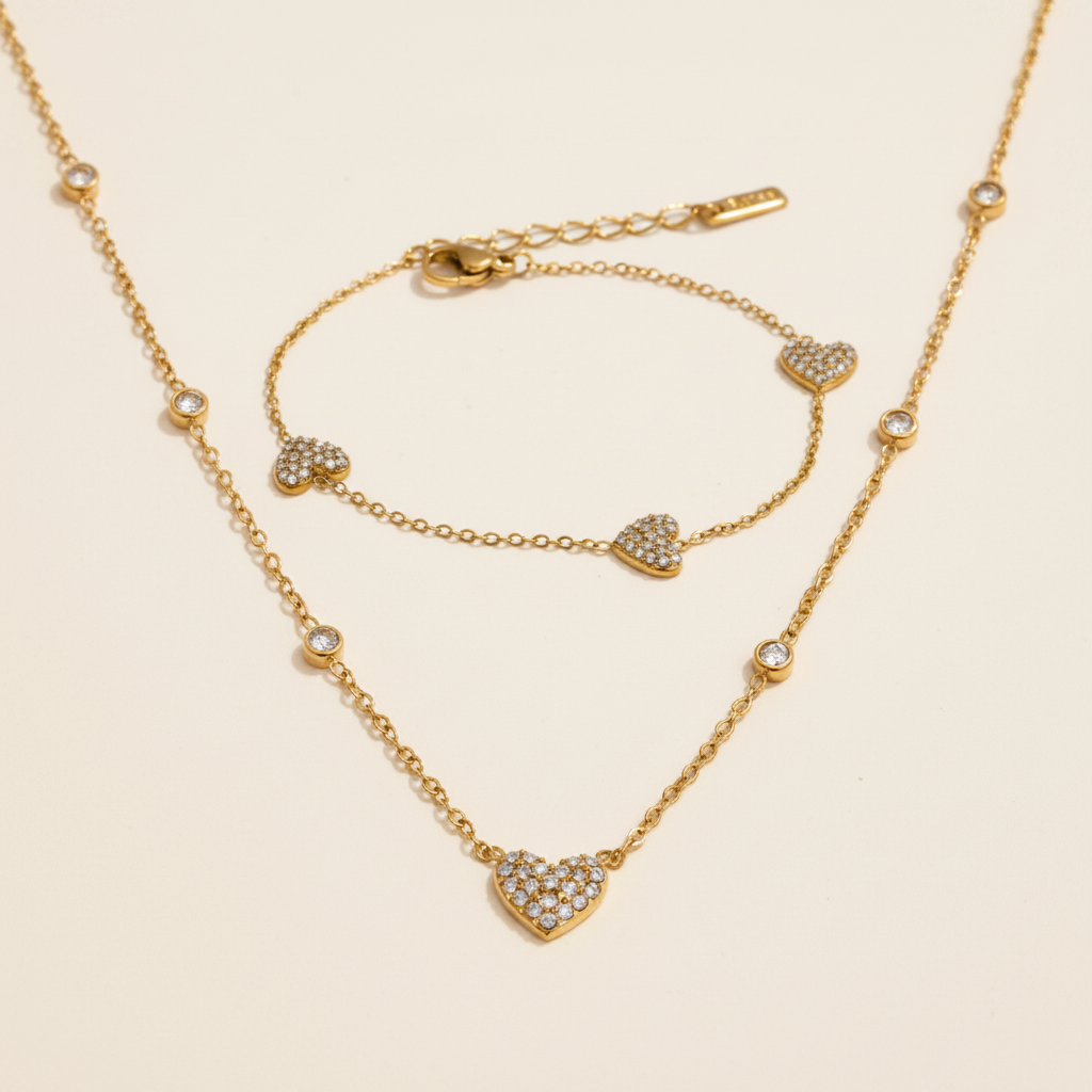 Adora Heart Jewellery Set