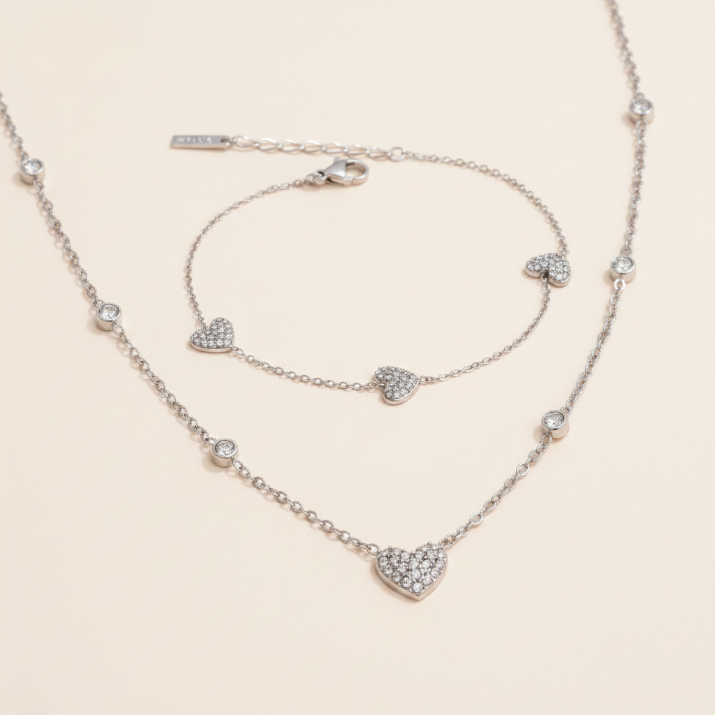 Adora Heart Jewellery Set