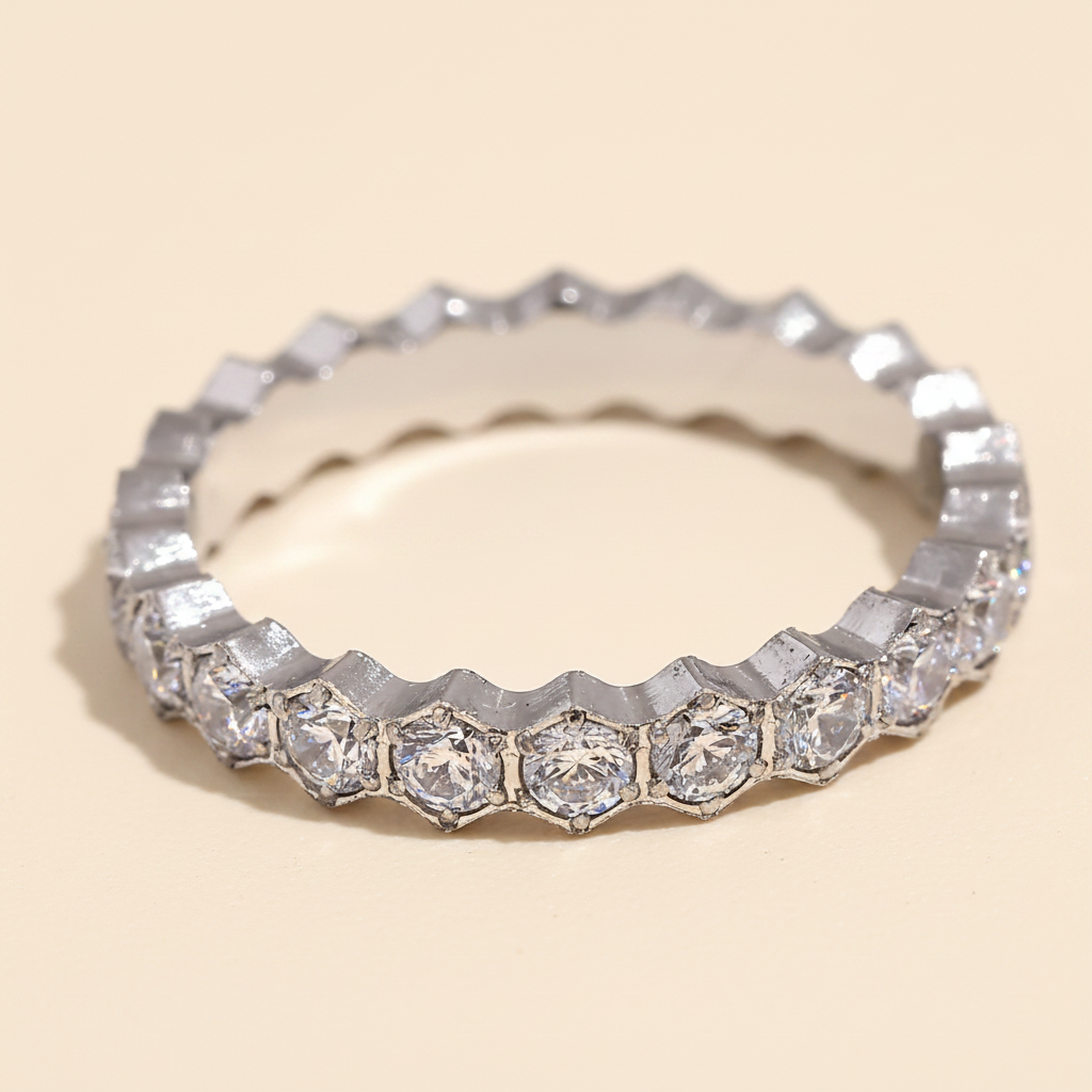 Sabine Pave Ring — Platinum