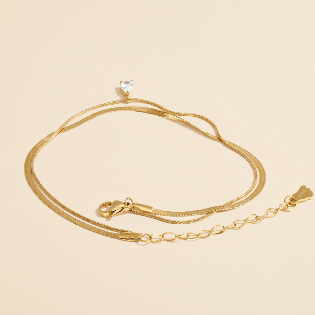 Sienna Layered Anklet — Gold