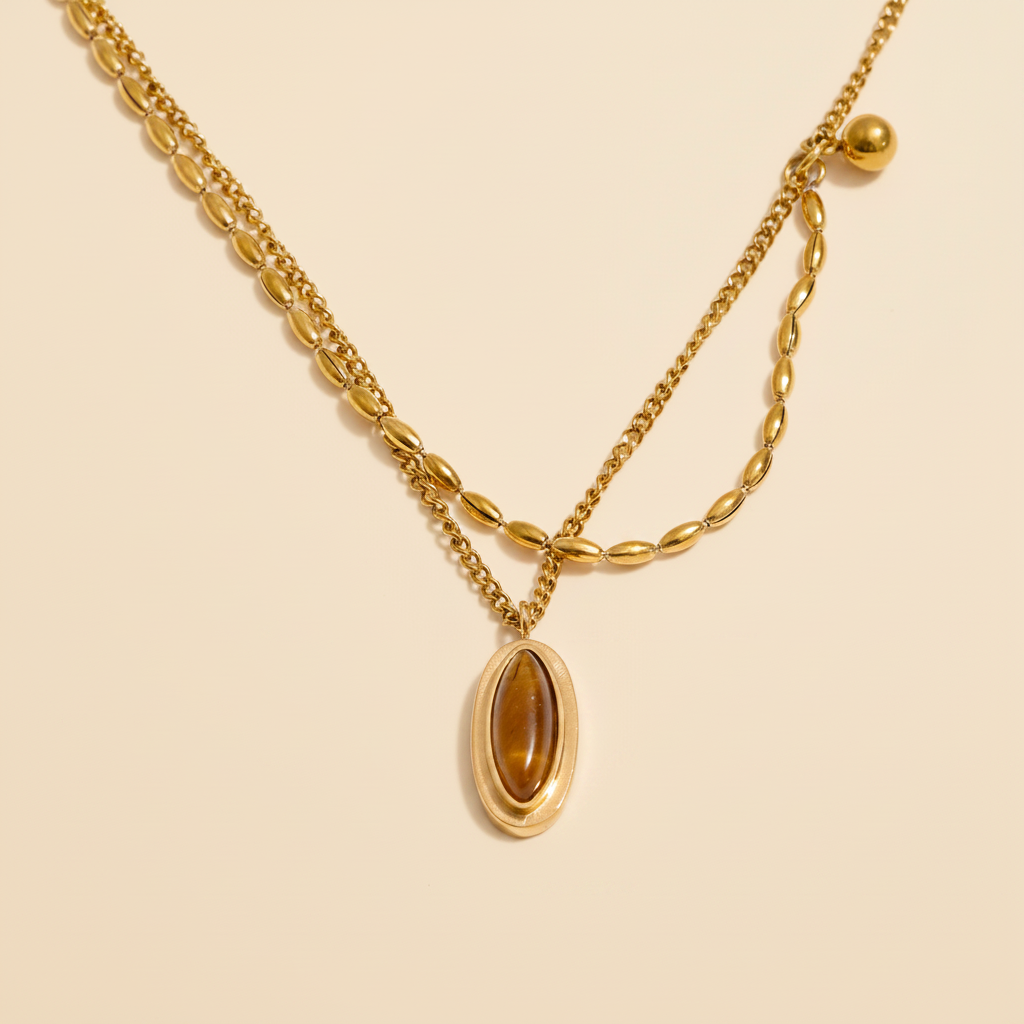 Solenne Tiger Eye Necklace Packshot